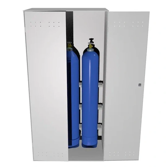 Шкаф для трех баллонов 2400x1550x600 мм Светло-серый