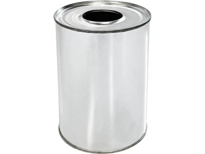 Банка металл 0,5л круглая с отверстием под берикап 42мм, код: 38851