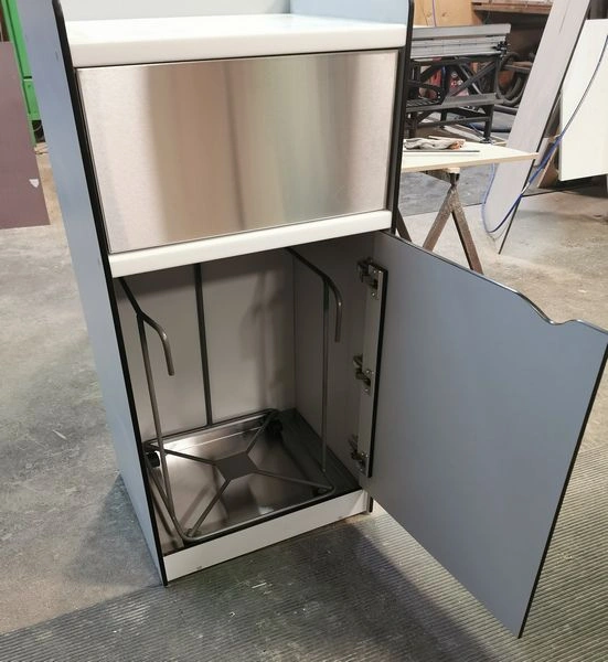 Урна NEXT, 500х600х1250 мм, с тележкой 100 л