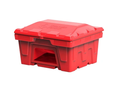 Ящик 250 литров с дозатором красный