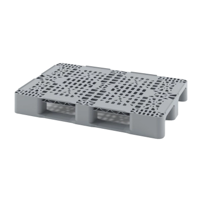 Универсальный перфорированный пластиковый поддон 1200х800 на трёх полозьях