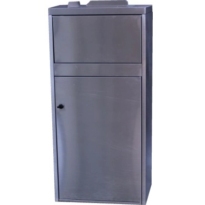 Мусорная урна Мега-3, 510х610х1310 мм,  покраска по RAL, с емкостью 120 л