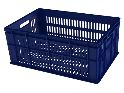 Ящик универсальный пищевой 600х400х250, перфорированный легкий 