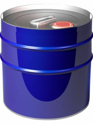 Барабан металл 15л. цилиндр, с ребром жесткости, с крышкой берикап 57мм