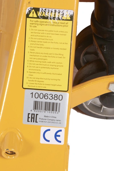 Тележка гидравлическая 2000 кг 1150 мм резиновые колеса XILIN DB