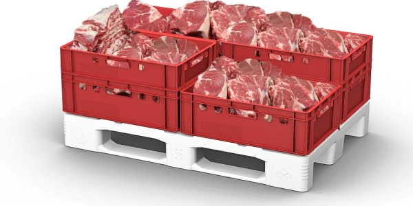 Ящик для мяса Е2 600x400x200 мм, лёгкий 