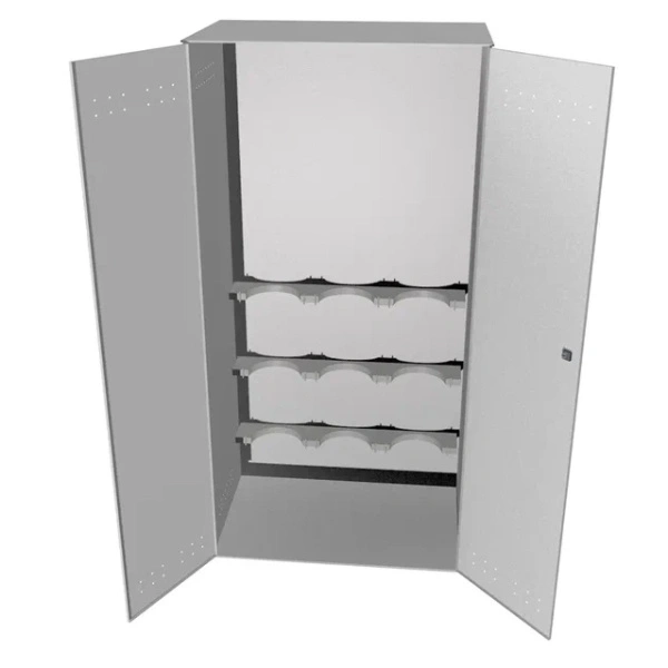 Шкаф для трех баллонов 2400x1550x600 мм Светло-серый