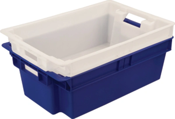 Ящик сплошной 600×400×200 мм, объем 37 л., арт.: 206, синий, код: 02263