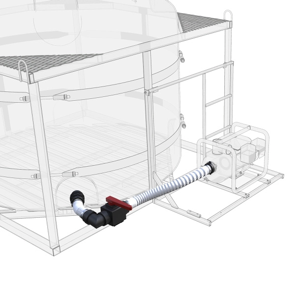 Комплект слива для мотопомпы G3 на одну емкость TR
