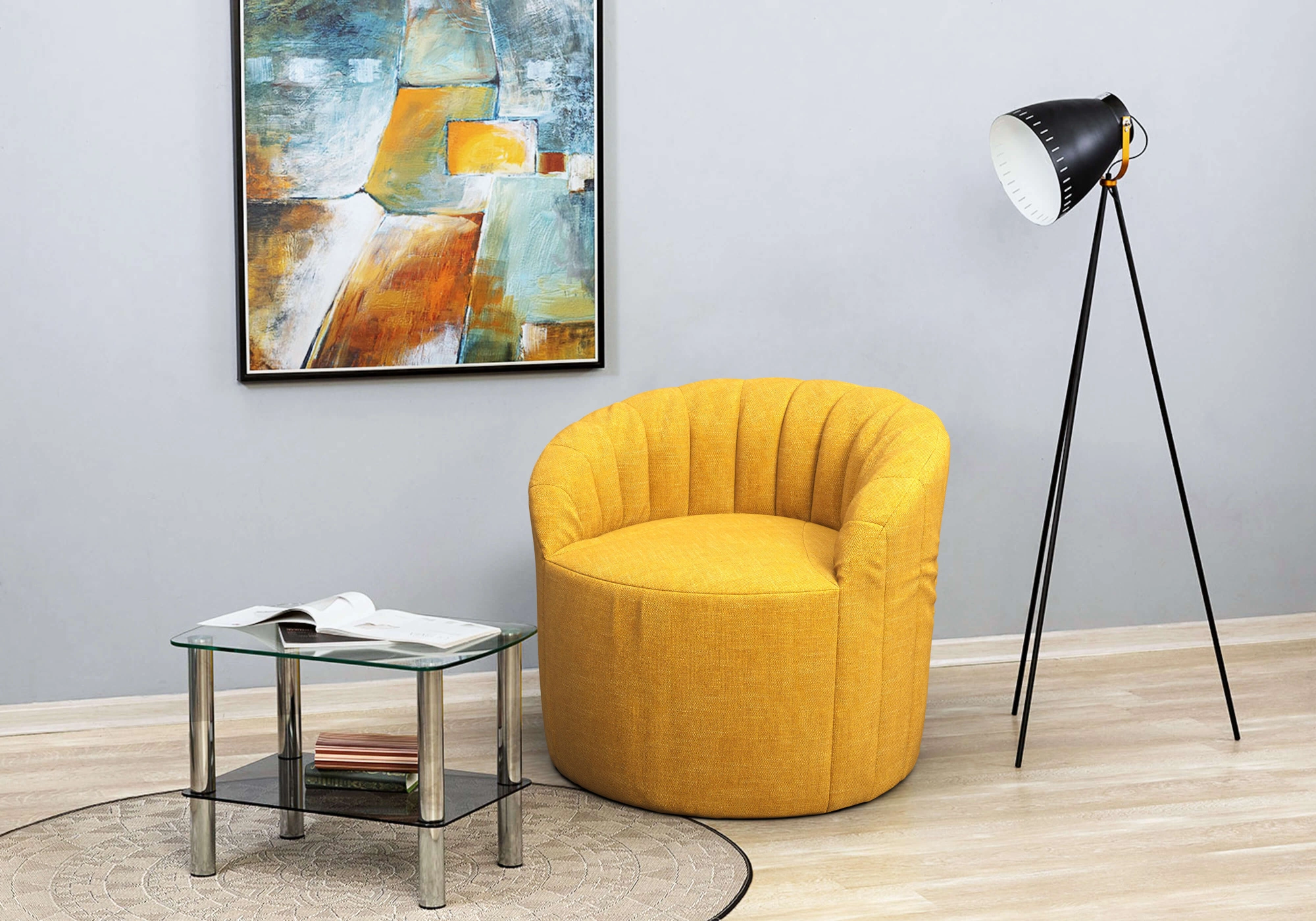 Бескаркасное кресло Шелл Ламбре велюр