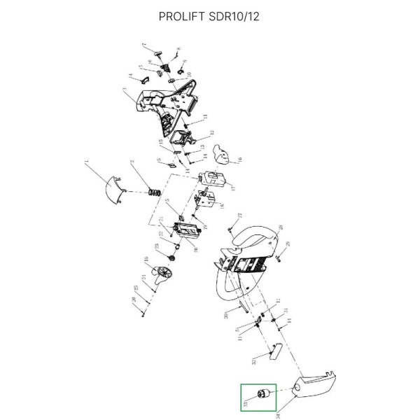 Замок включения питания для штабелеров SDR1030/1235, SDR1545S, для тележек SD15
