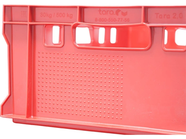 Ящик мясной 600х400х200 сплошной, дно гладкое, код: 22510