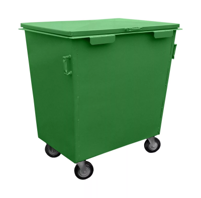 Контейнер металлический 0,8 куб.м на колесах и с крышкой